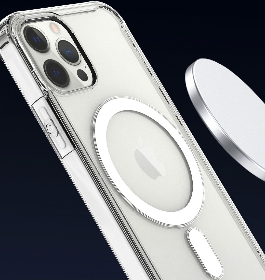 Pro MagSafe Magnetic Transparent Clear Edge Bumper Armor Case, Shockproof, Anti-Scratch, Slim Fit, Apple iPhone 13 Pro (6.1)