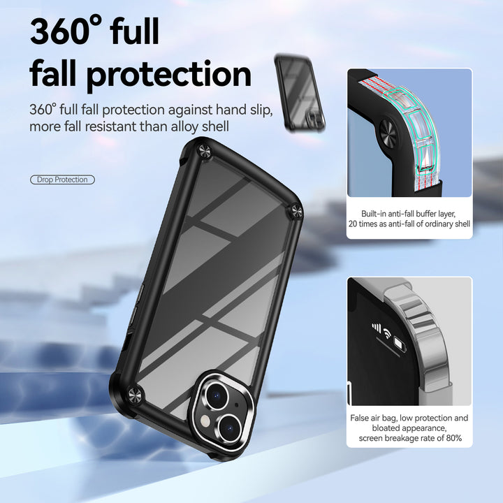 Strong Clear Armor Plate Bumper Case for iPhone 14 Plus [6.7] - Protective & Sleek