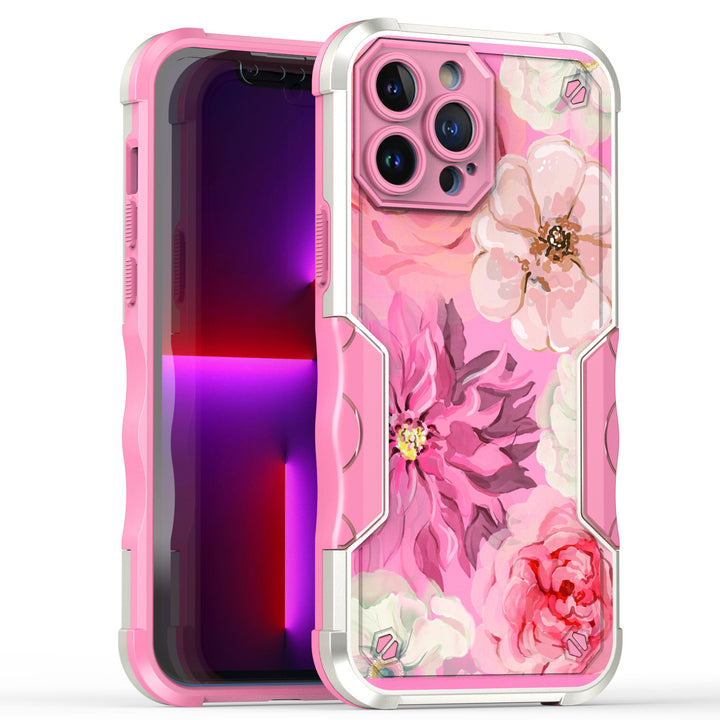 Shockproof Fashion Hybrid Grip Case for iPhone 14 Plus [6.7] - Robust Design