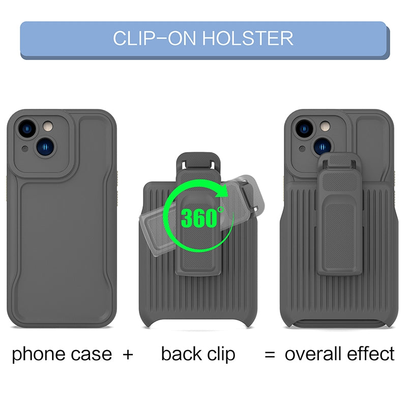 Shockproof Armor Explorer Case with Clip for iPhone 14 [6.1] – Heavy Duty Protection