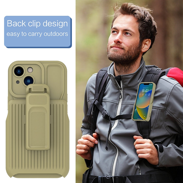 Shockproof Heavy Duty Armor Explorer Case with Belt Clip for iPhone 14 Plus [6.7]