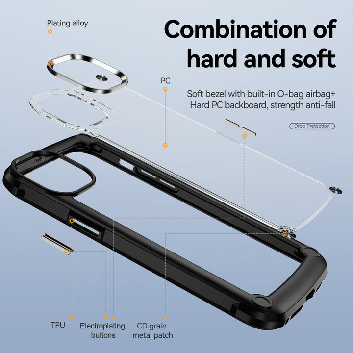 Armor Plate Slim Edge Bumper Protective Case for iPhone 14 Pro [6.1]