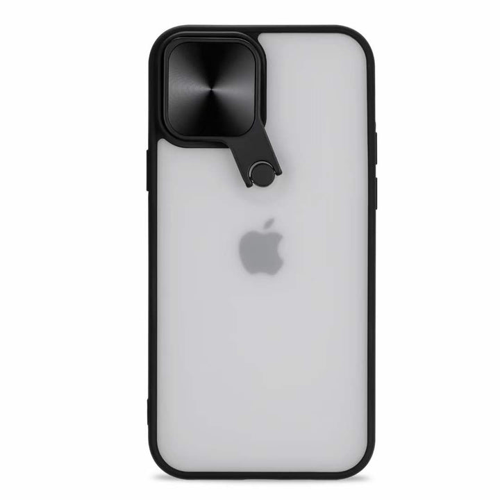 Selfie Camera Lens Protection Case with Stand and Built-In Mirror for Apple iPhone 13 Mini