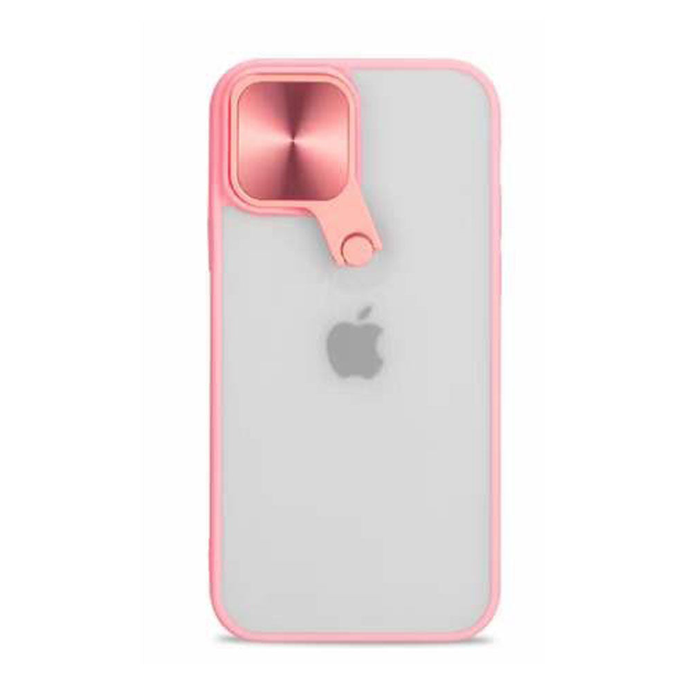 Selfie Camera Lens Protection Case with Stand and Built-In Mirror - Slim, Matte Finish for Apple iPhone 13 (6.1)