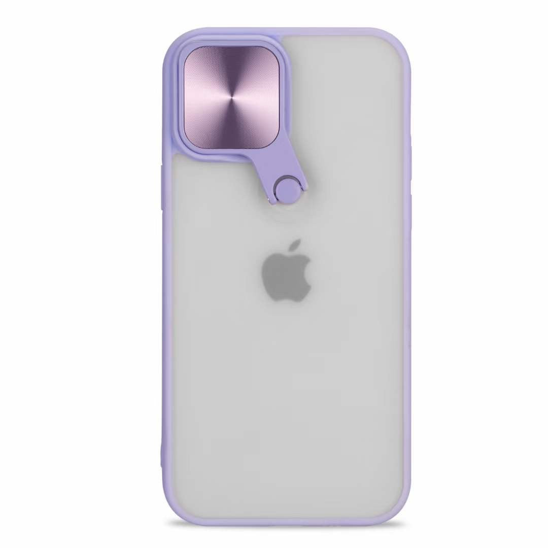 Selfie Camera Lens Protection Case with Stand and Built-In Mirror for Apple iPhone 13 Mini