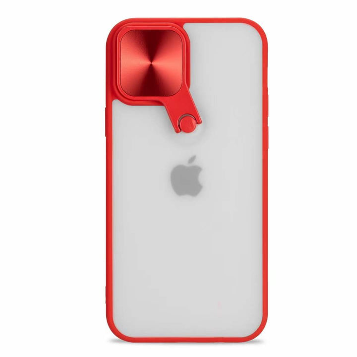 Selfie Camera Lens Protection Case with Stand and Built-In Mirror - Slim, Matte Finish for Apple iPhone 13 (6.1)