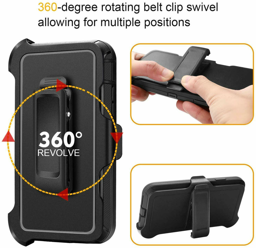 Heavy Duty Armor Robot Case with Belt Clip, Shockproof Protection, Hybrid TPU PC Shell – For Apple iPhone 16