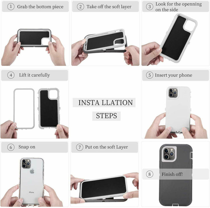 Heavy Duty Armor Robot Case with Belt Clip, Shockproof Protection, Hybrid TPU PC Shell – For Apple iPhone 16